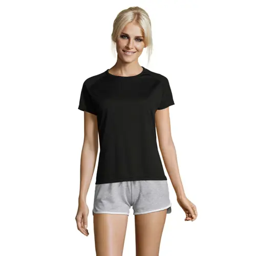 T-shirt SOL'S SPOTY da donna sportiva colori assortiti a girocollo con maniche taglio raglan in poliestere traspirante 140gr