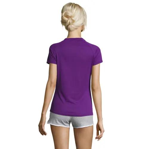 T-shirt SOL'S SPOTY da donna sportiva colori assortiti a girocollo con maniche taglio raglan in poliestere traspirante 140gr