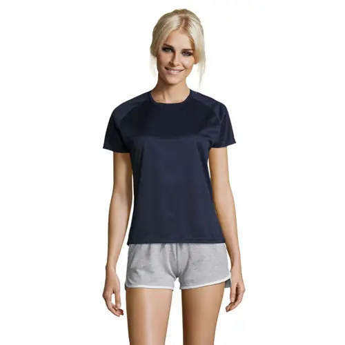 T-shirt SOL'S SPOTY da donna sportiva colori assortiti a girocollo con maniche taglio raglan in poliestere traspirante 140gr