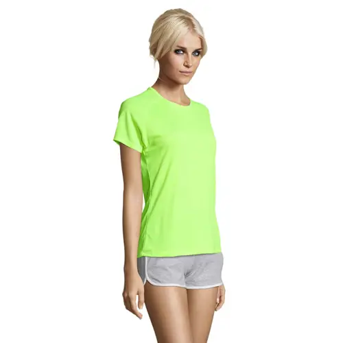 T-shirt SOL'S SPOTY da donna sportiva colori assortiti a girocollo con maniche taglio raglan in poliestere traspirante 140gr