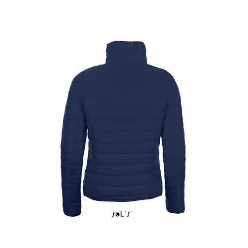Piumino leggero da donna colori assortiti con fodera e zip a contrasto taglio aderente in nylon e poliestere 180gr