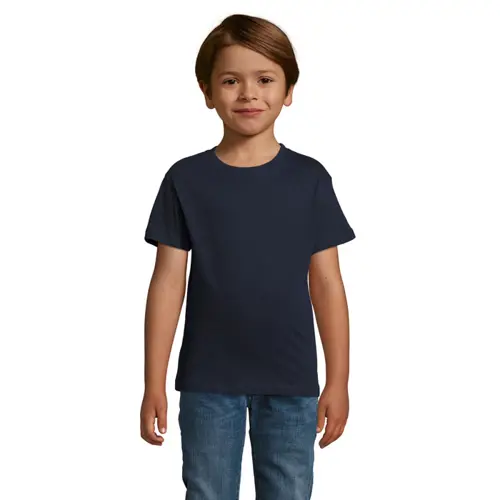 T-shirt da bambino unisex colori assortiti a girocollo taglio aderente 100% cotone 150gr