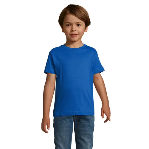 T-shirt da bambino unisex colori assortiti a girocollo taglio aderente 100% cotone 150gr