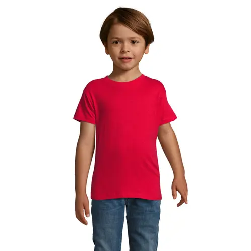 T-shirt da bambino unisex colori assortiti a girocollo taglio aderente 100% cotone 150gr