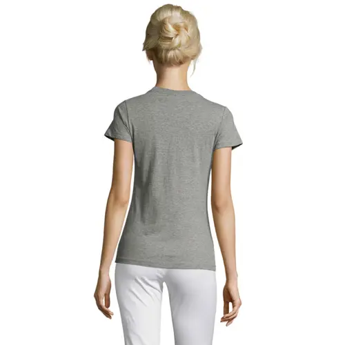 T-shirt da donna colori assortiti a girocollo taglio sfiancato 100% cotone 150gr