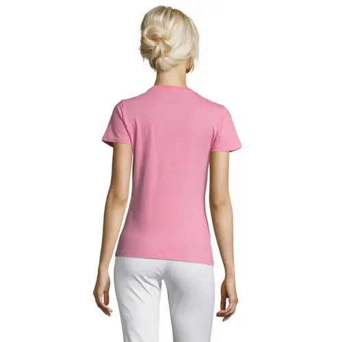 T-shirt da donna colori assortiti a girocollo taglio sfiancato 100% cotone 150gr