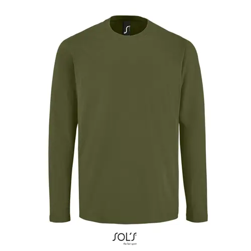 Maglietta da uomo a maniche lunghe colori assortiti a girocollo taglio regolare in cotone semipettinato 190gr