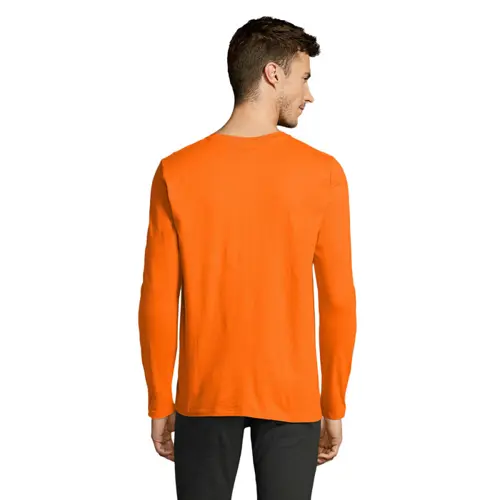 Maglietta da uomo a maniche lunghe colori assortiti a girocollo taglio regolare in cotone semipettinato 190gr