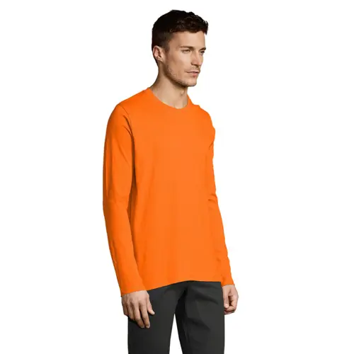 Maglietta da uomo a maniche lunghe colori assortiti a girocollo taglio regolare in cotone semipettinato 190gr