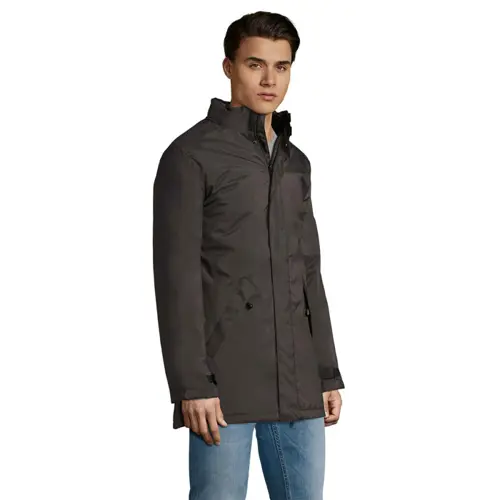 Giacca unizex con fodera imbottita in poliestere con cerniera e tasche