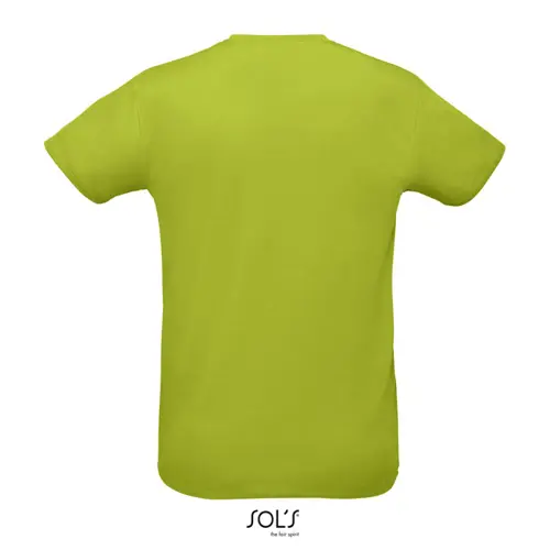 T-shirt unisex sportiva colori assortiti a girocollo taglio regolare in poliestere traspirante 130gr