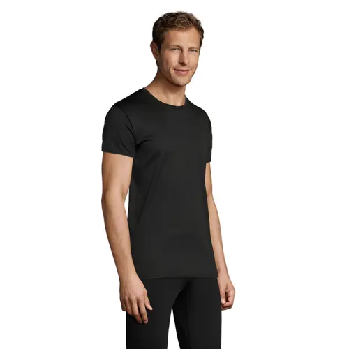 T-shirt unisex sportiva colori assortiti a girocollo taglio regolare in poliestere traspirante 130gr