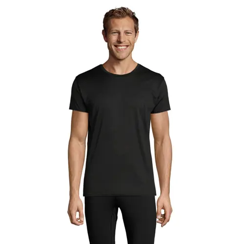 T-shirt unisex sportiva colori assortiti a girocollo taglio regolare in poliestere traspirante 130gr