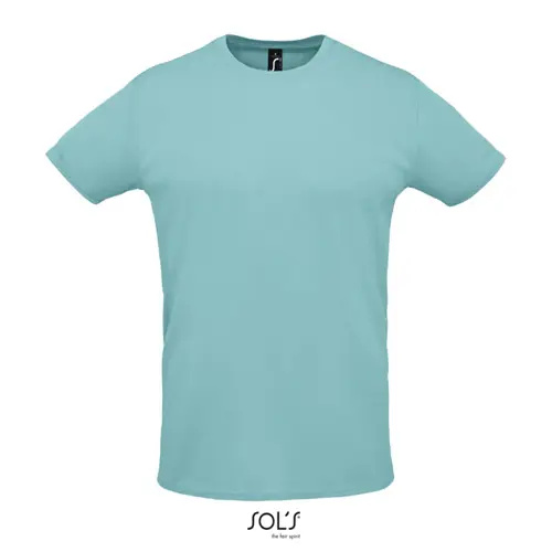T-shirt unisex sportiva colori assortiti a girocollo taglio regolare in poliestere traspirante 130gr