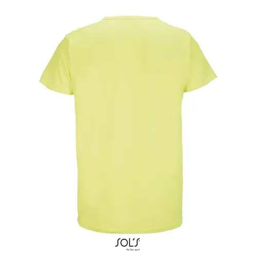T-shirt unisex sportiva colori assortiti a girocollo taglio regolare in poliestere traspirante 130gr