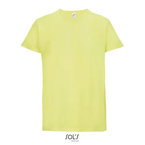 T-shirt unisex sportiva colori assortiti a girocollo taglio regolare in poliestere traspirante 130gr