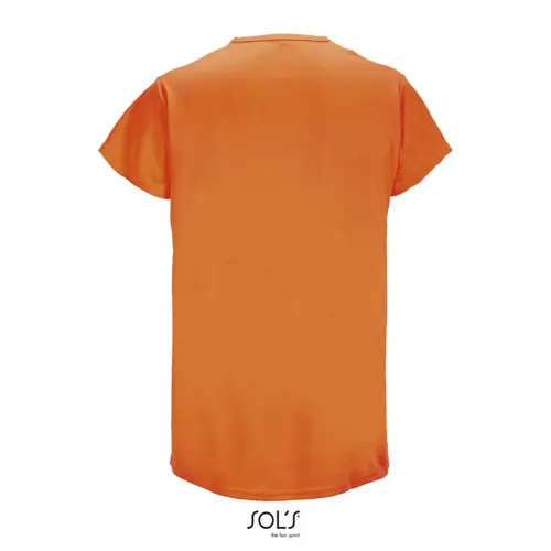 T-shirt unisex sportiva colori assortiti a girocollo taglio regolare in poliestere traspirante 130gr