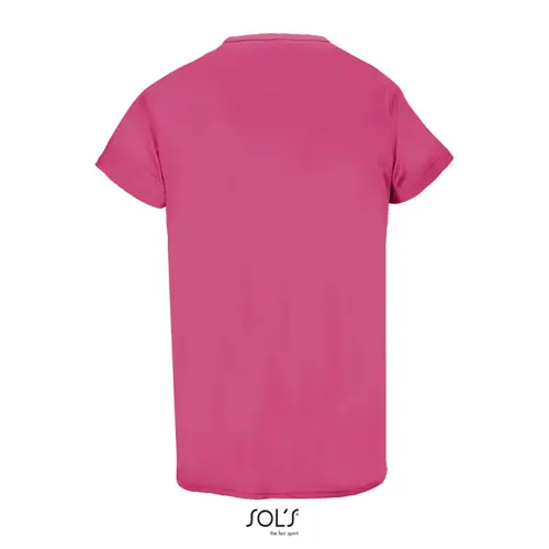 T-shirt unisex sportiva colori assortiti a girocollo taglio regolare in poliestere traspirante 130gr