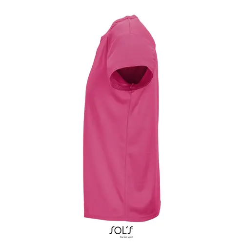 T-shirt unisex sportiva colori assortiti a girocollo taglio regolare in poliestere traspirante 130gr