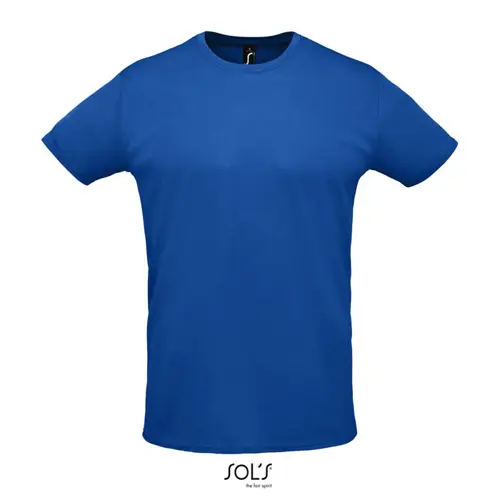 T-shirt unisex sportiva colori assortiti a girocollo taglio regolare in poliestere traspirante 130gr