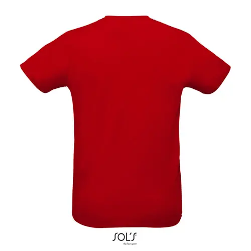 T-shirt unisex sportiva colori assortiti a girocollo taglio regolare in poliestere traspirante 130gr