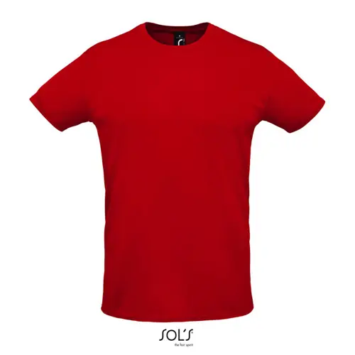 T-shirt unisex sportiva colori assortiti a girocollo taglio regolare in poliestere traspirante 130gr