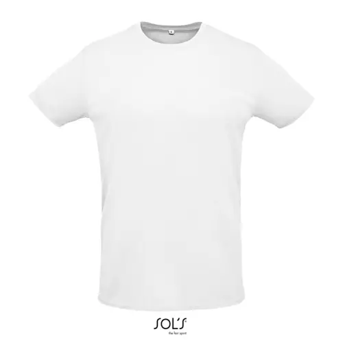 T-shirt unisex sportiva colori assortiti a girocollo taglio regolare in poliestere traspirante 130gr