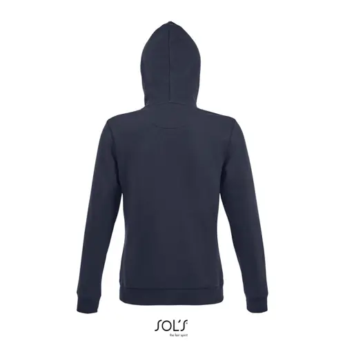 Felpa da donna con cappuccio e zip in cotone e poliestere da 280gr