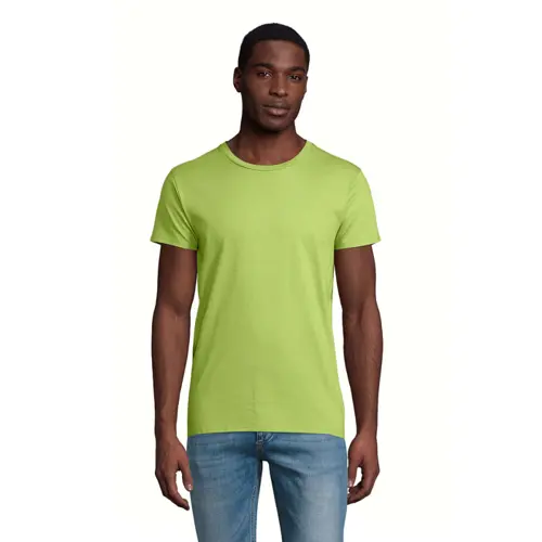 T-shirt da uomo colori assortiti a girocollo taglio aderente 100% cotone biologico 175gr