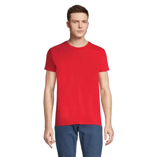 T-shirt da uomo colori assortiti a girocollo taglio aderente 100% cotone biologico 175gr