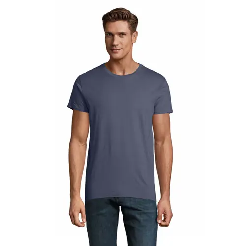 T-shirt da uomo colori assortiti a girocollo taglio aderente 100% cotone biologico 175gr