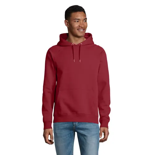 Felpa da adulto unisex colori assortiti con cappuccio e tasca a marsupio in cotone biologico e poliestere riciclato 280gr