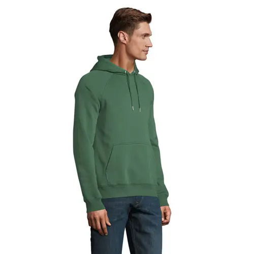 Felpa da adulto unisex colori assortiti con cappuccio e tasca a marsupio in cotone biologico e poliestere riciclato 280gr