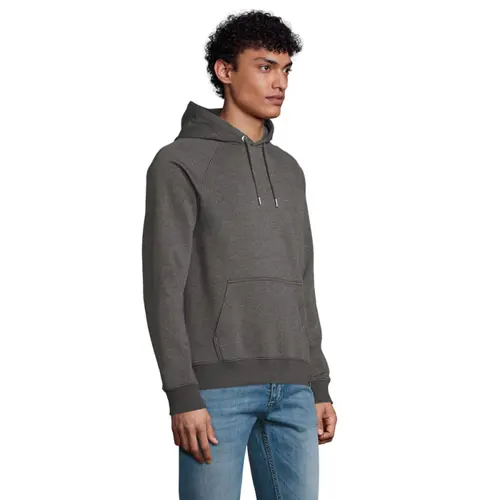 Felpa da adulto unisex colori assortiti con cappuccio e tasca a marsupio in cotone biologico e poliestere riciclato 280gr