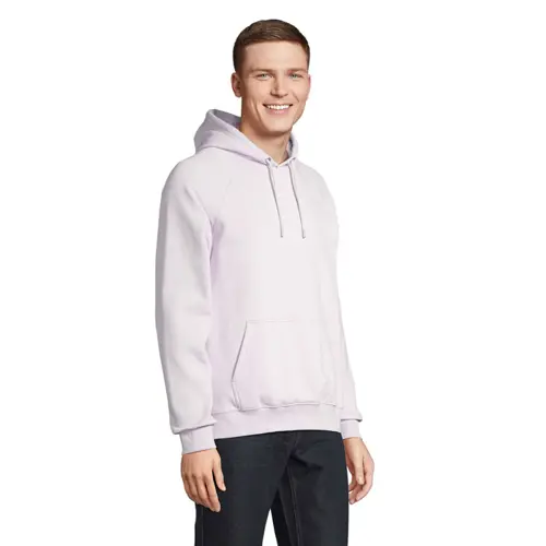 Felpa da adulto unisex colori assortiti con cappuccio e tasca a marsupio in cotone biologico e poliestere riciclato 280gr