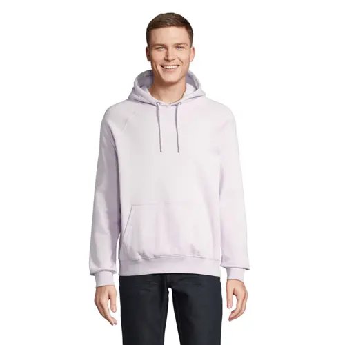 Felpa da adulto unisex colori assortiti con cappuccio e tasca a marsupio in cotone biologico e poliestere riciclato 280gr