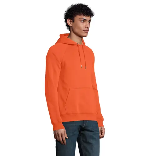 Felpa da adulto unisex colori assortiti con cappuccio e tasca a marsupio in cotone biologico e poliestere riciclato 280gr