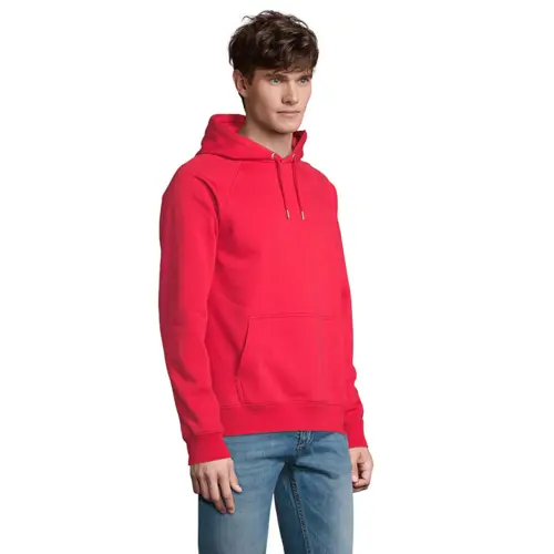 Felpa da adulto unisex colori assortiti con cappuccio e tasca a marsupio in cotone biologico e poliestere riciclato 280gr