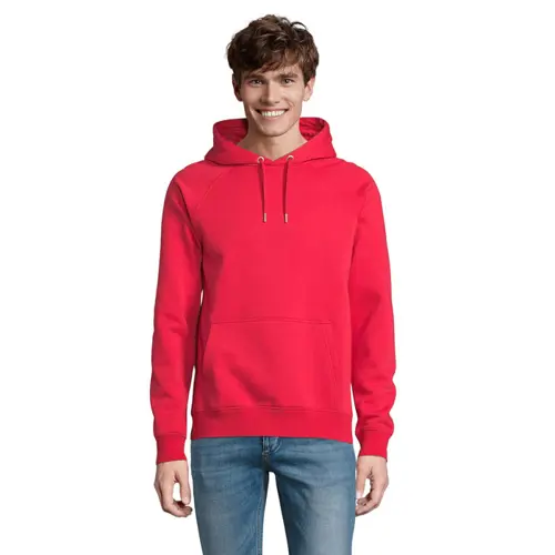 Felpa da adulto unisex colori assortiti con cappuccio e tasca a marsupio in cotone biologico e poliestere riciclato 280gr