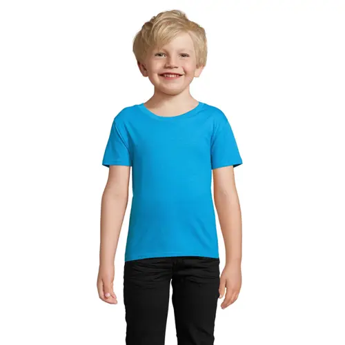 T-shirt da bambino unisex colori assortiti a girocollo taglio aderente 100% cotone biologico 175gr