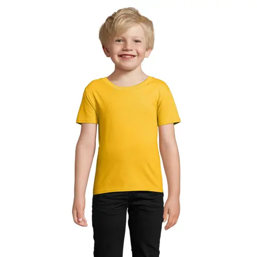 T-shirt da bambino unisex colori assortiti a girocollo taglio aderente 100% cotone biologico 175gr