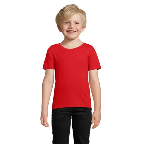 T-shirt da bambino unisex colori assortiti a girocollo taglio aderente 100% cotone biologico 175gr
