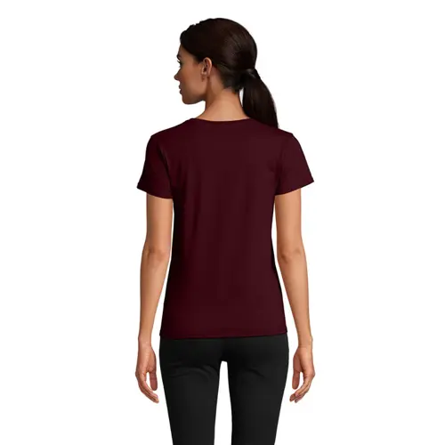T-shirt da donna colori assortiti a girocollo taglio aderente 100% cotone biologico 175gr
