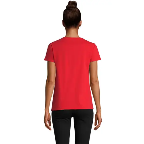 T-shirt da donna colori assortiti a girocollo taglio aderente 100% cotone biologico 175gr