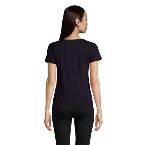 T-shirt da donna colori assortiti a girocollo taglio aderente 100% cotone biologico 175gr