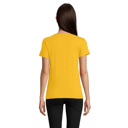 T-shirt da donna colori assortiti a girocollo taglio aderente 100% cotone biologico 175gr