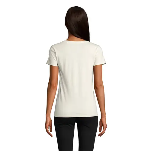 T-shirt da donna colori assortiti a girocollo taglio aderente 100% cotone biologico 175gr