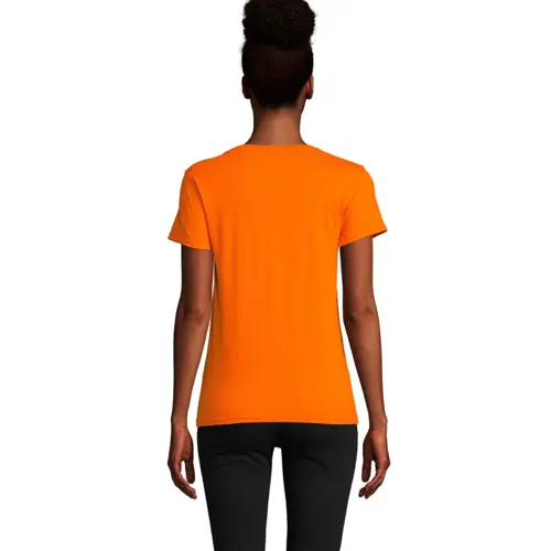 T-shirt da donna colori assortiti a girocollo taglio aderente 100% cotone biologico 175gr