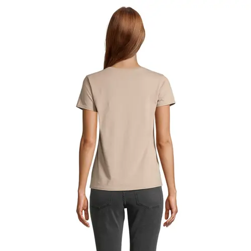 T-shirt da donna colori assortiti a girocollo taglio aderente 100% cotone biologico 175gr