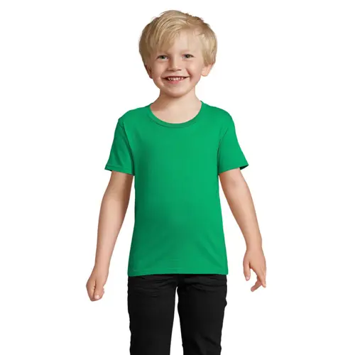T-shirt da bambino unisex colori assortiti a girocollo taglio aderente 100% cotone biologico 150gr